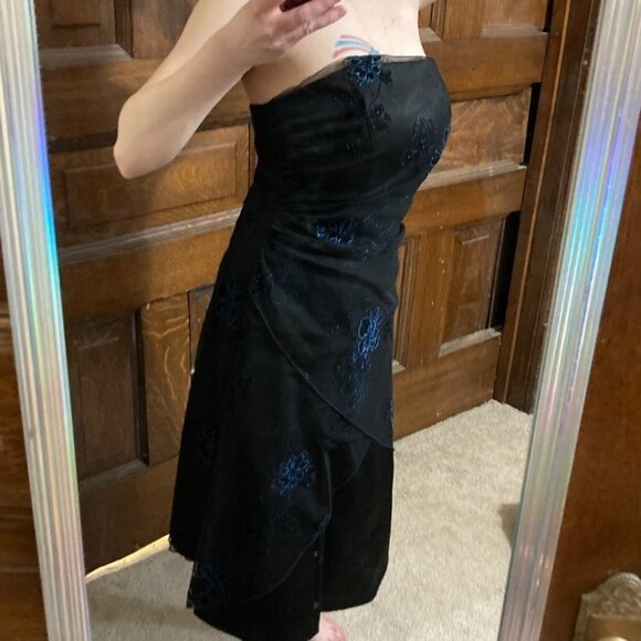 Onyx Nite Strapless Formal Dress Black Size 6 - Picture 2 of 14